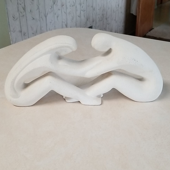 Vtg Royal Haegar Man and Woman Sandstone Sculpture - Picture 4 of 11